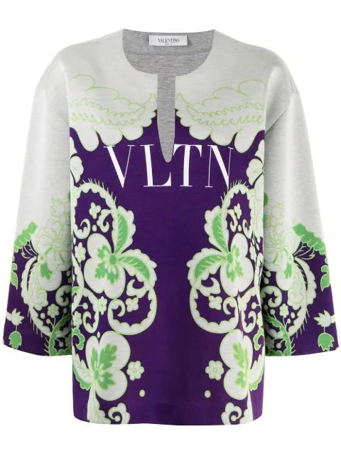 VLTN floral-print sweatshirt by VALENTINO