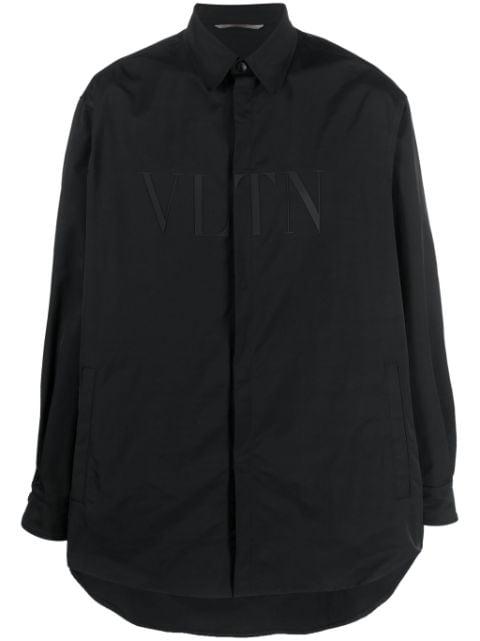 VLTN-patch concealed placket shirt by VALENTINO