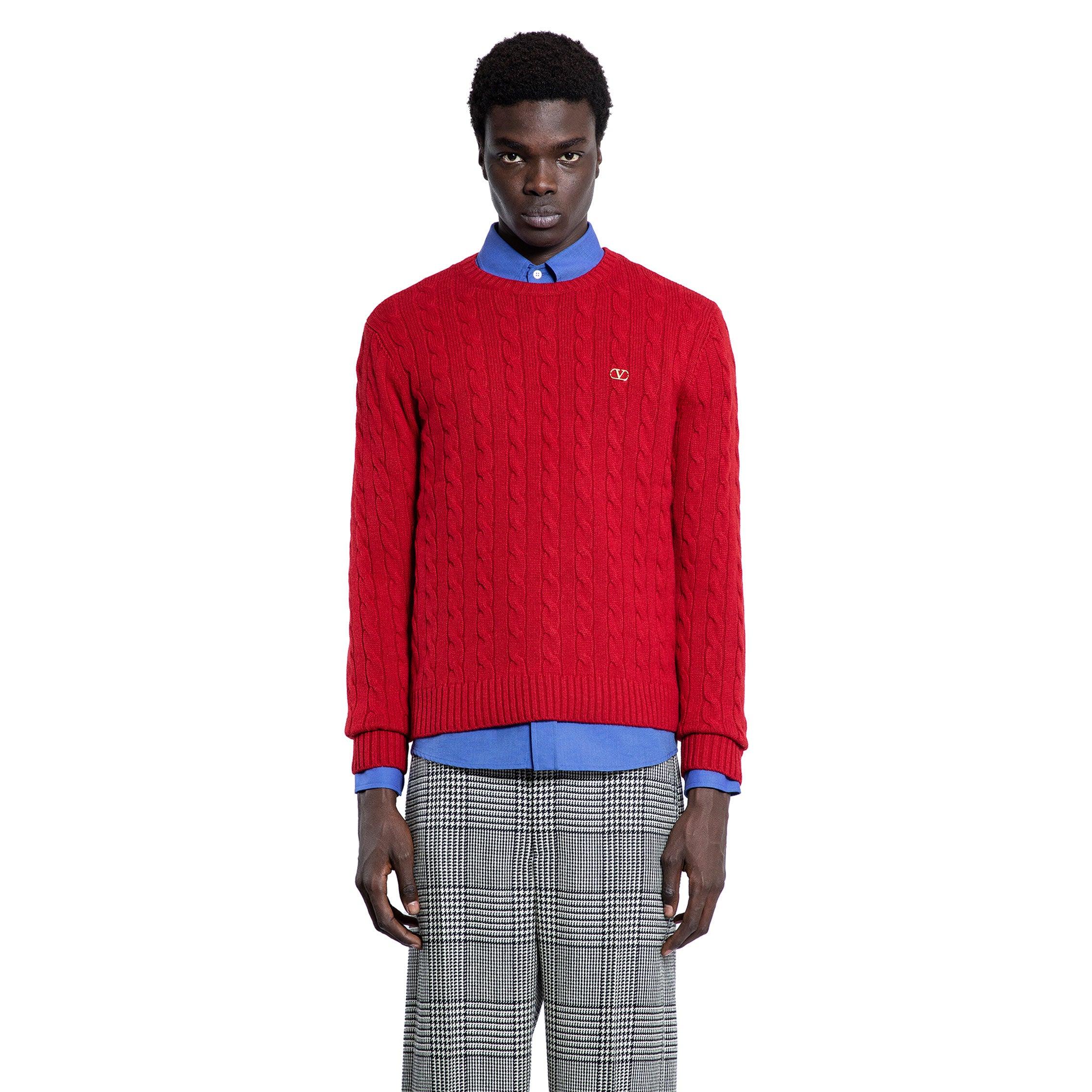 VLogo Cashmere Cable Knitweater by VALENTINO