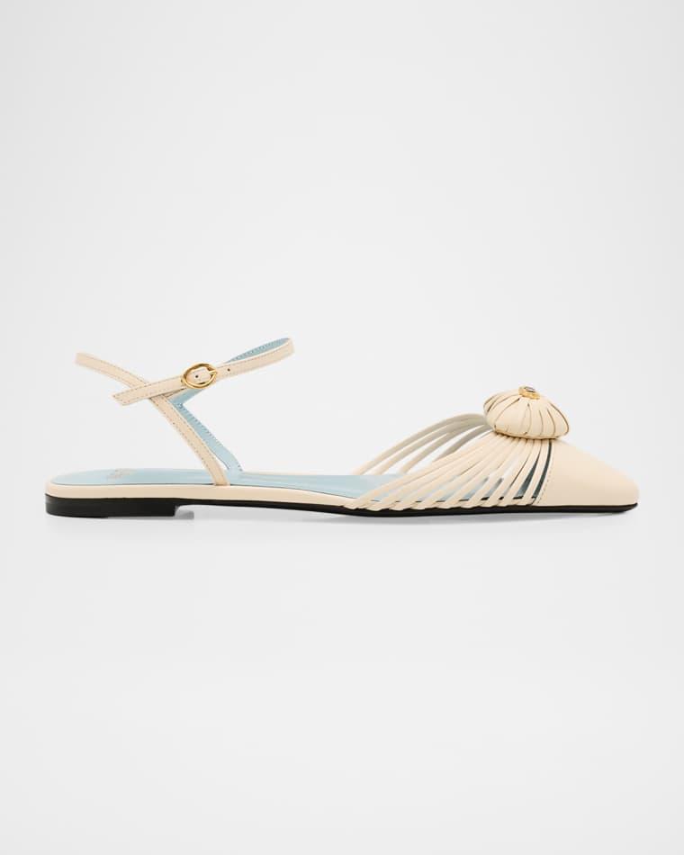 VLogo Coeur Royal Leather Flats by VALENTINO