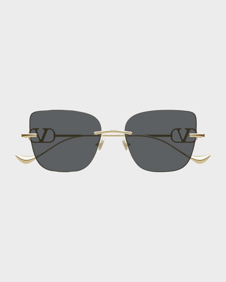 VLogo Signature 54mm Square Sunglasses by VALENTINO
