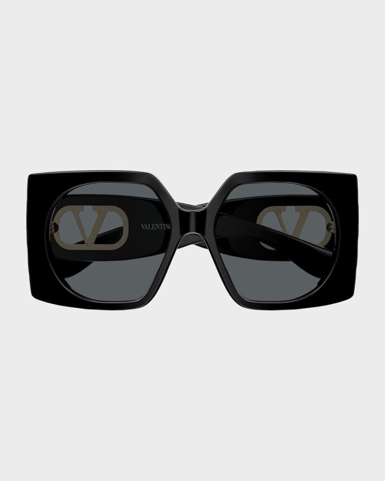 VLogo Signature 55mm Square Sunglasses by VALENTINO