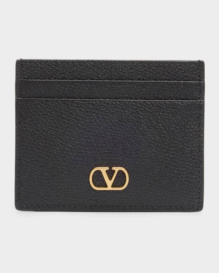 VLogo Signature Leather Card Holder by VALENTINO
