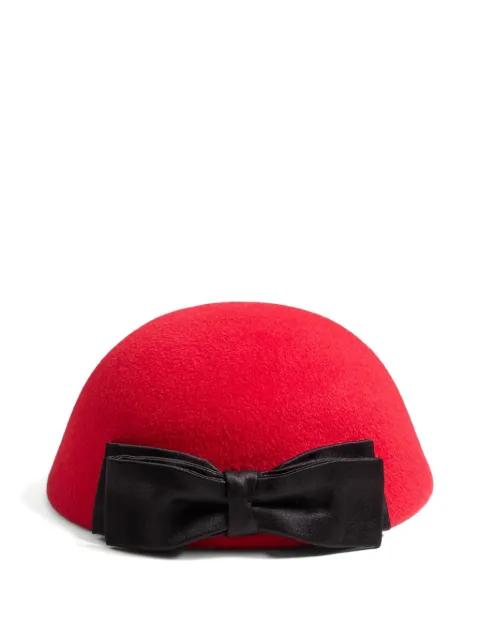 VLogo Signature bow-detail hat by VALENTINO