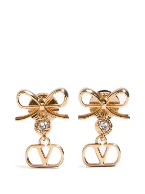 VLogo Signature bow earrings by VALENTINO