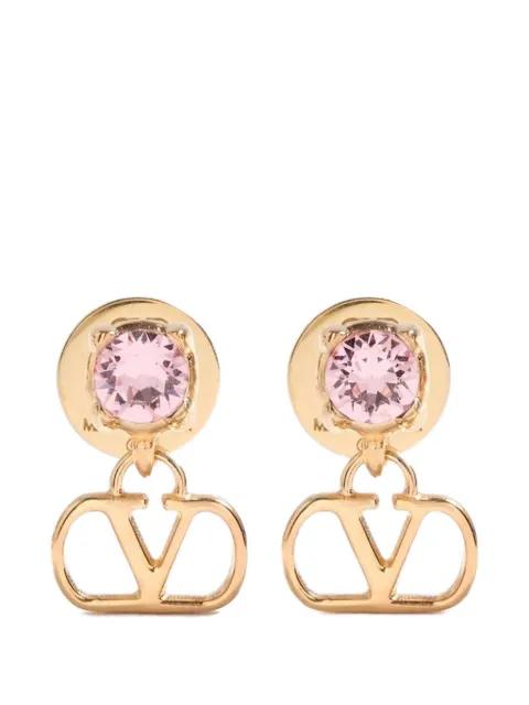 VLogo Signature earrings in metal and Swarovski® crystals by VALENTINO