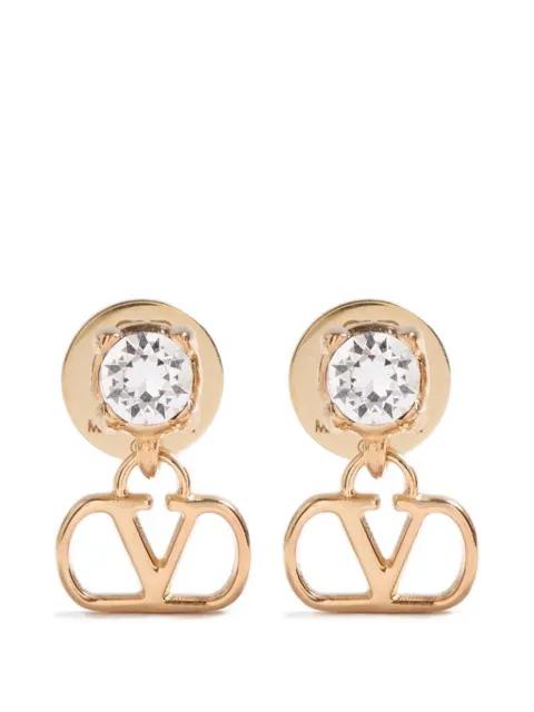 VLogo Signature earrings in metal and Swarovski® crystals by VALENTINO