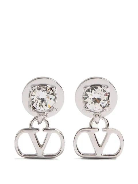 VLogo Signature earrings in metal and Swarovski® crystals by VALENTINO