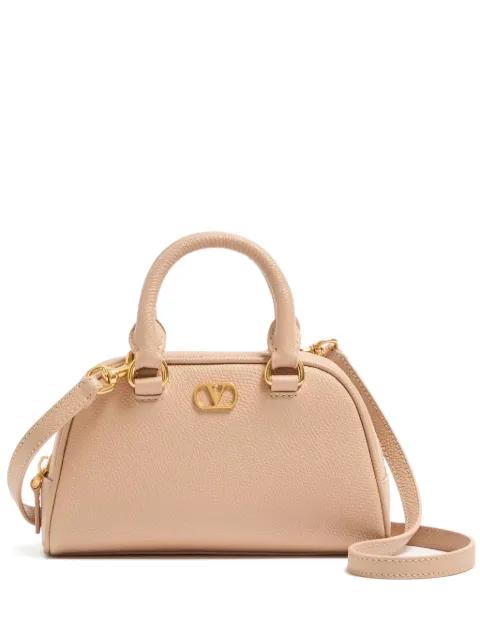 VLogo Signature grained leather tote bag by VALENTINO
