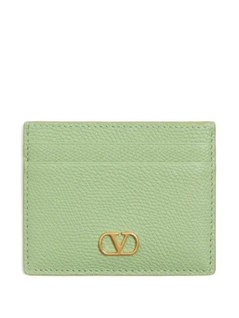 VLogo Signature grainy calfskin card holder by VALENTINO