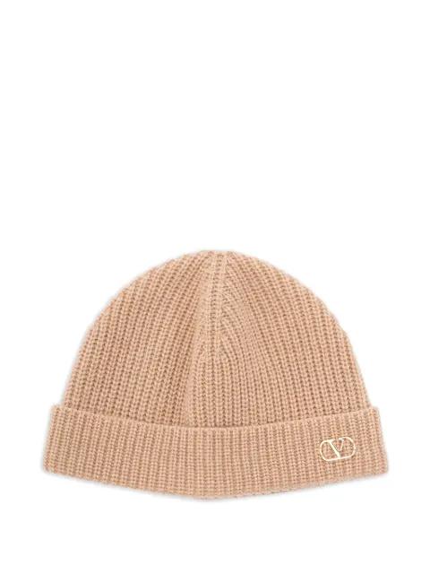 VLogo Signature knitted cashmere beanie by VALENTINO