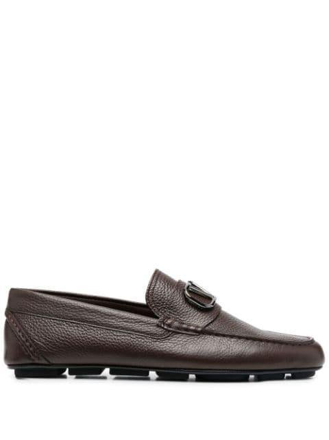 VLogo Signature leather driving shoes by VALENTINO