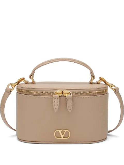 VLogo Signature leather vanity case by VALENTINO
