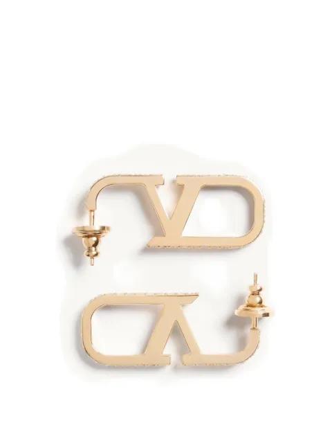 VLogo Signature metal and Swarovski® crystal earrings by VALENTINO