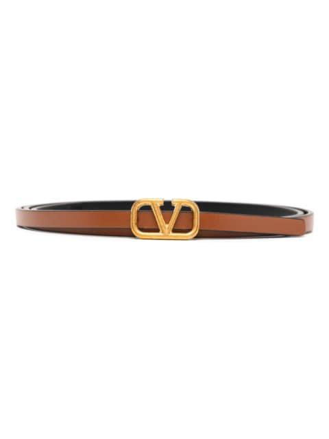VLogo Signature reversible leather belt by VALENTINO