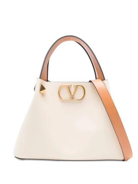 VLogo Signature stud-embellished tote bag by VALENTINO