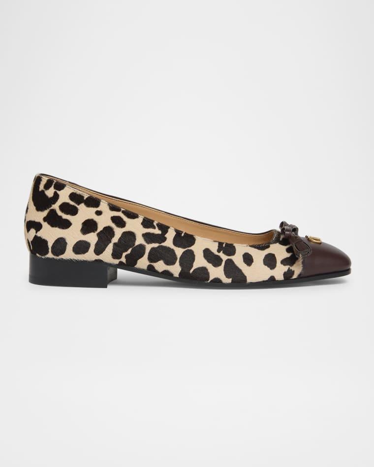 VLogo Valet Du Roi Pony Hair Ballerina Flats by VALENTINO