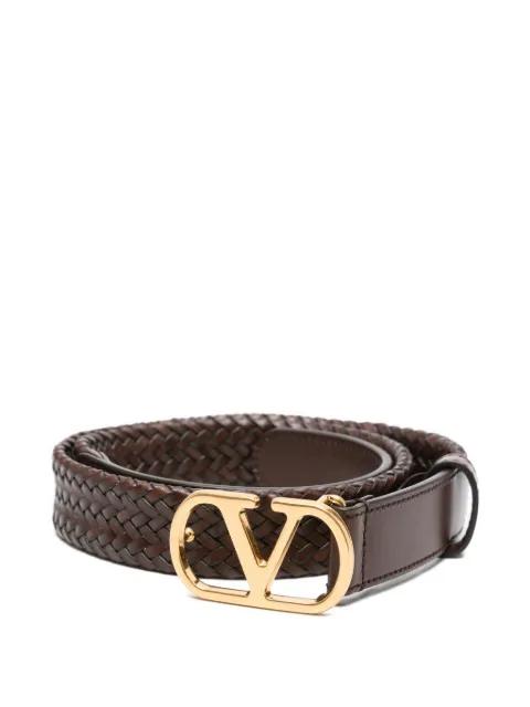 VLogo braided leather belt by VALENTINO