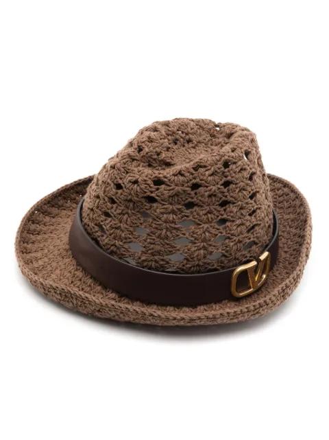 VLogo crochet-knit hat by VALENTINO