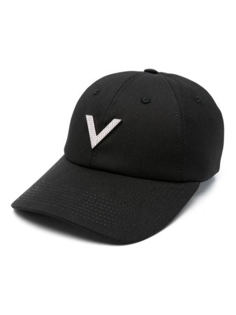 VLogo crystal-embellished cap by VALENTINO