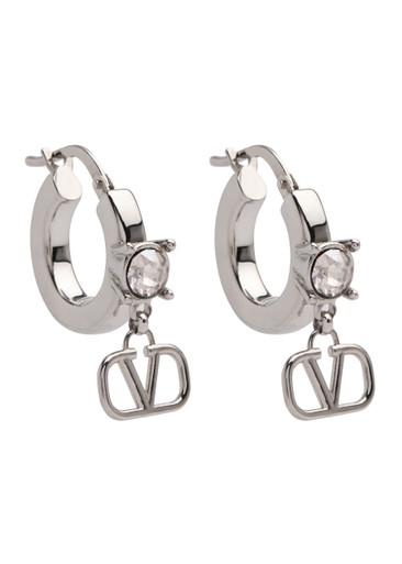 VLogo crystal-embellished drop earrings by VALENTINO