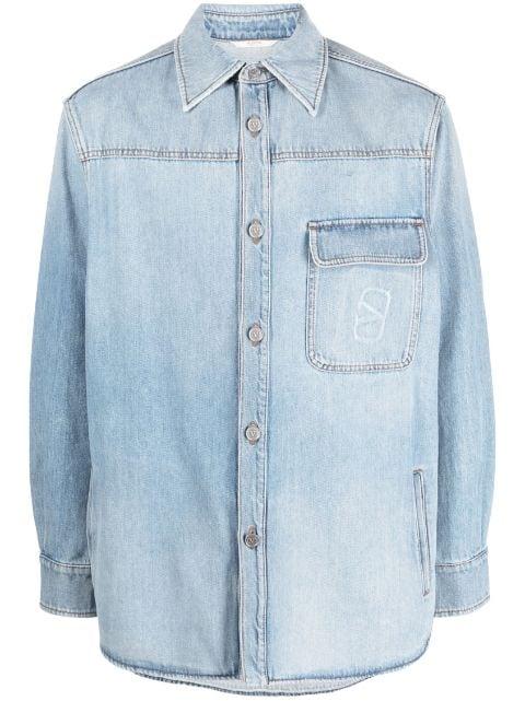 VLogo denim shirt by VALENTINO