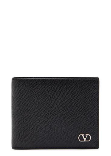 VLogo grained leather wallet by VALENTINO