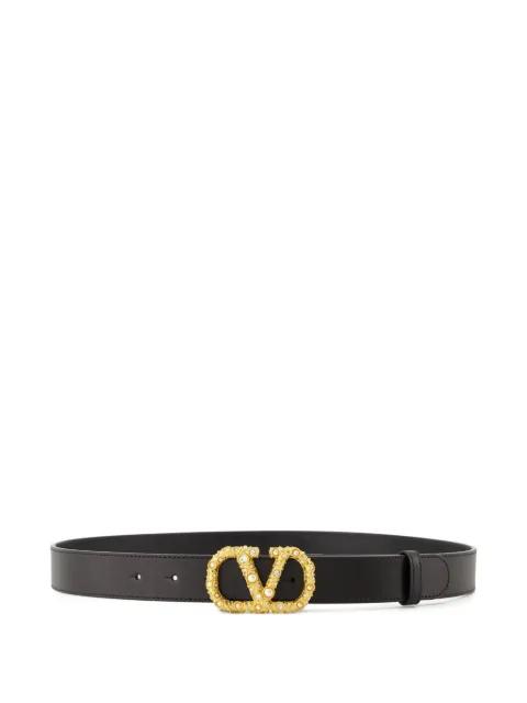 VLogo leather belt by VALENTINO