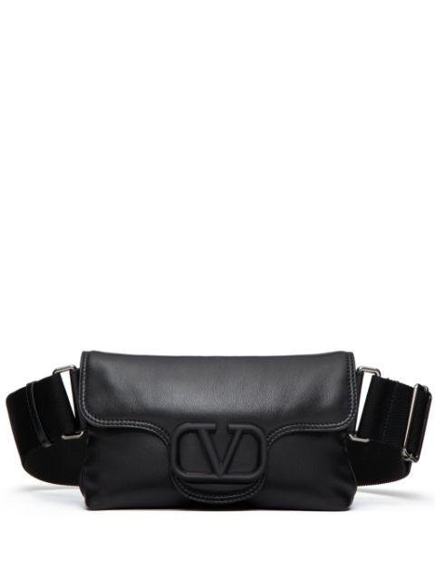 VLogo leather shoulder bag by VALENTINO