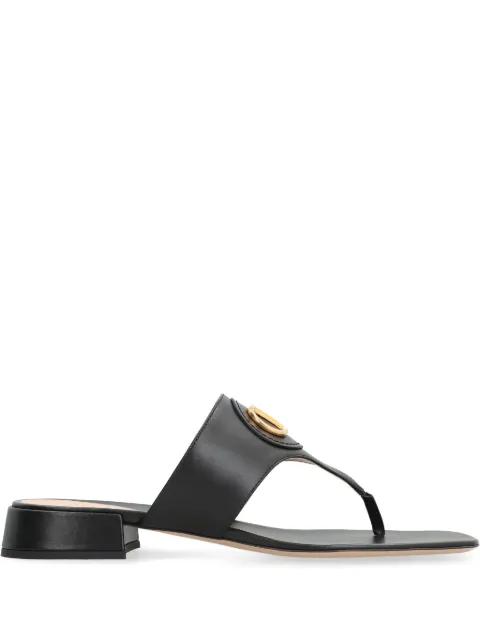 VLogo leather slides by VALENTINO