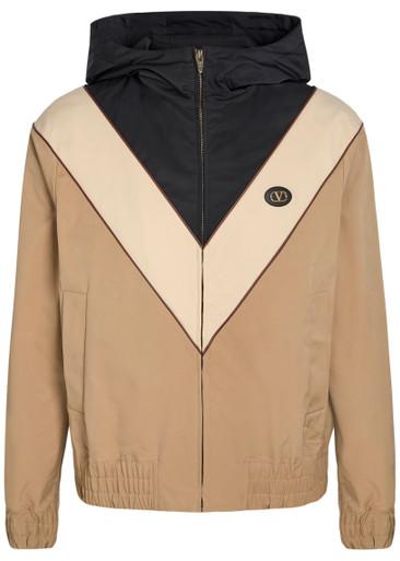 VLogo panelled hoodied stretch-shell jacket by VALENTINO