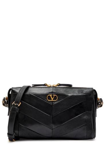 VLogo panelled leather shoulder bag by VALENTINO