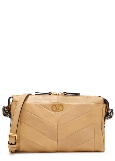 VLogo panelled leather shoulder bag by VALENTINO