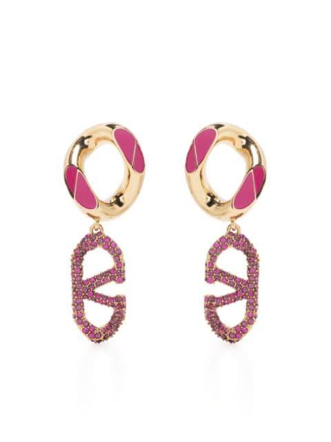 VLogo pendant earrings by VALENTINO