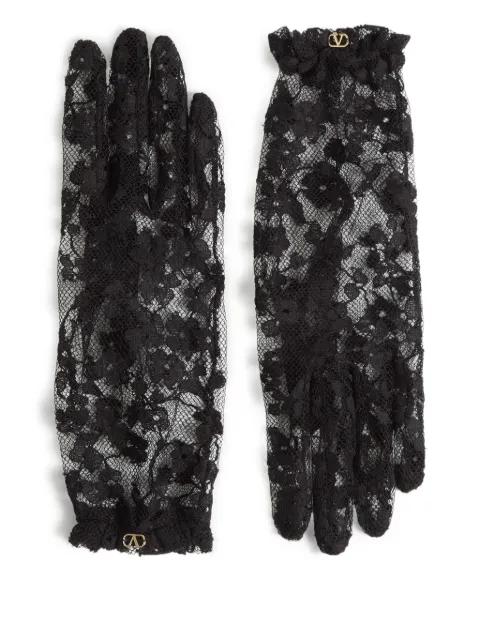 VLogo signature lace gloves by VALENTINO