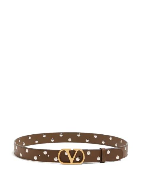 VLogo-signature metal-rivets belt by VALENTINO