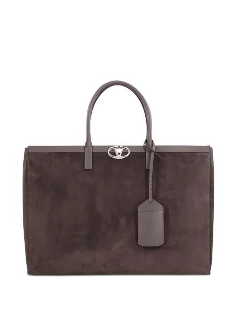 VLogo suede tote bag by VALENTINO