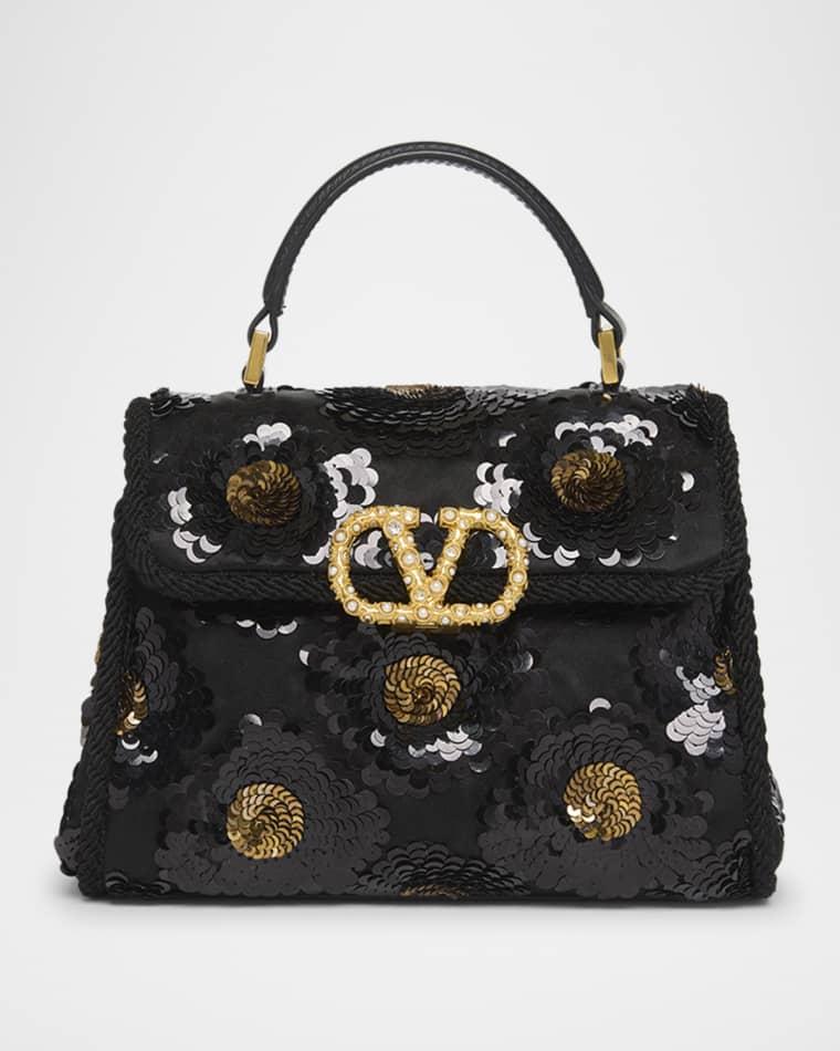 VSling Mini Sequin-Embellished Top-Handle Bag by VALENTINO