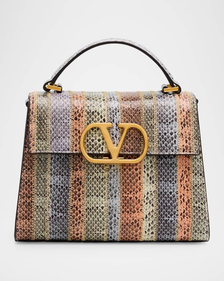 VSling Snakeskin Top-Handle Bag by VALENTINO