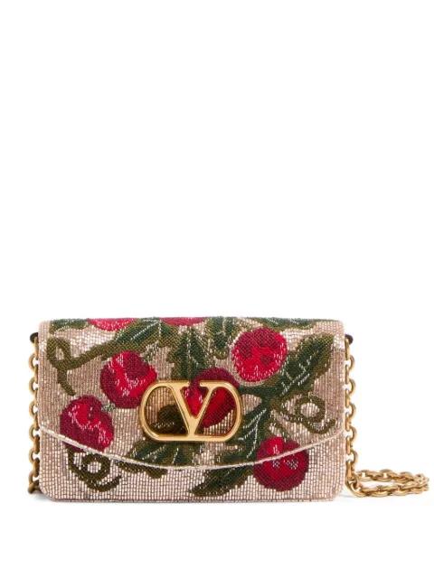 Vain Cherryfic embroidered clutch bag by VALENTINO