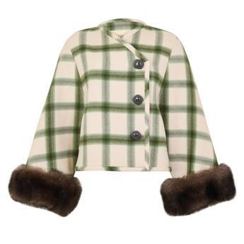 Val Check Coat Ld64 by VALENTINO