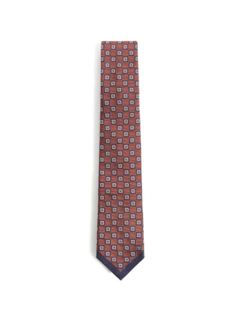 Valentie jacquard silk tie with geometric pattern by VALENTINO