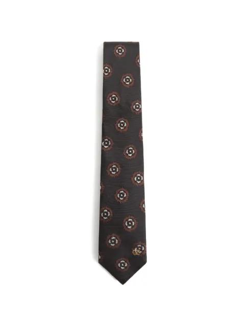 Valentie silk jacquard tie with geometric pattern by VALENTINO