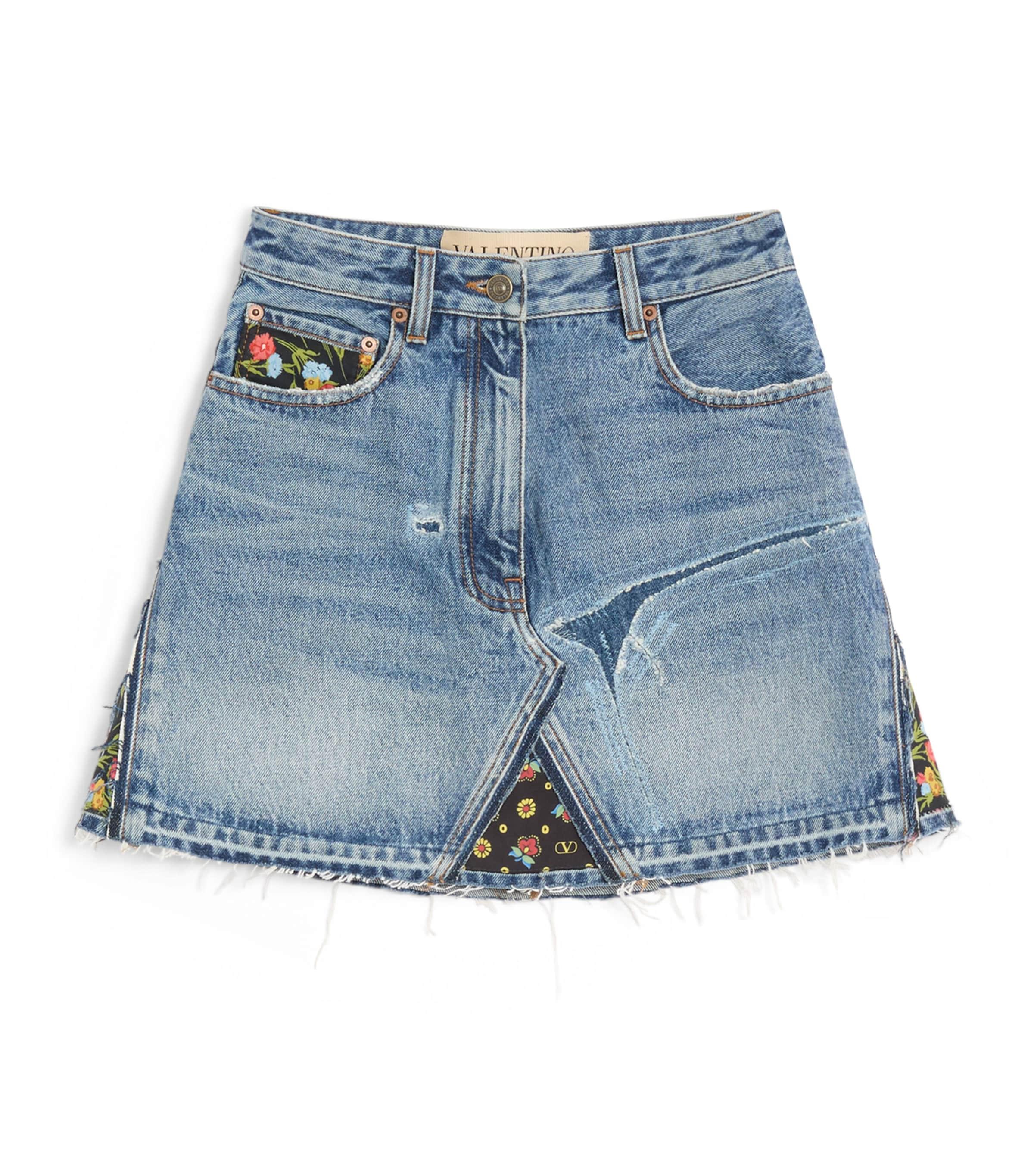 Valentino Denim Mini Skirt by VALENTINO