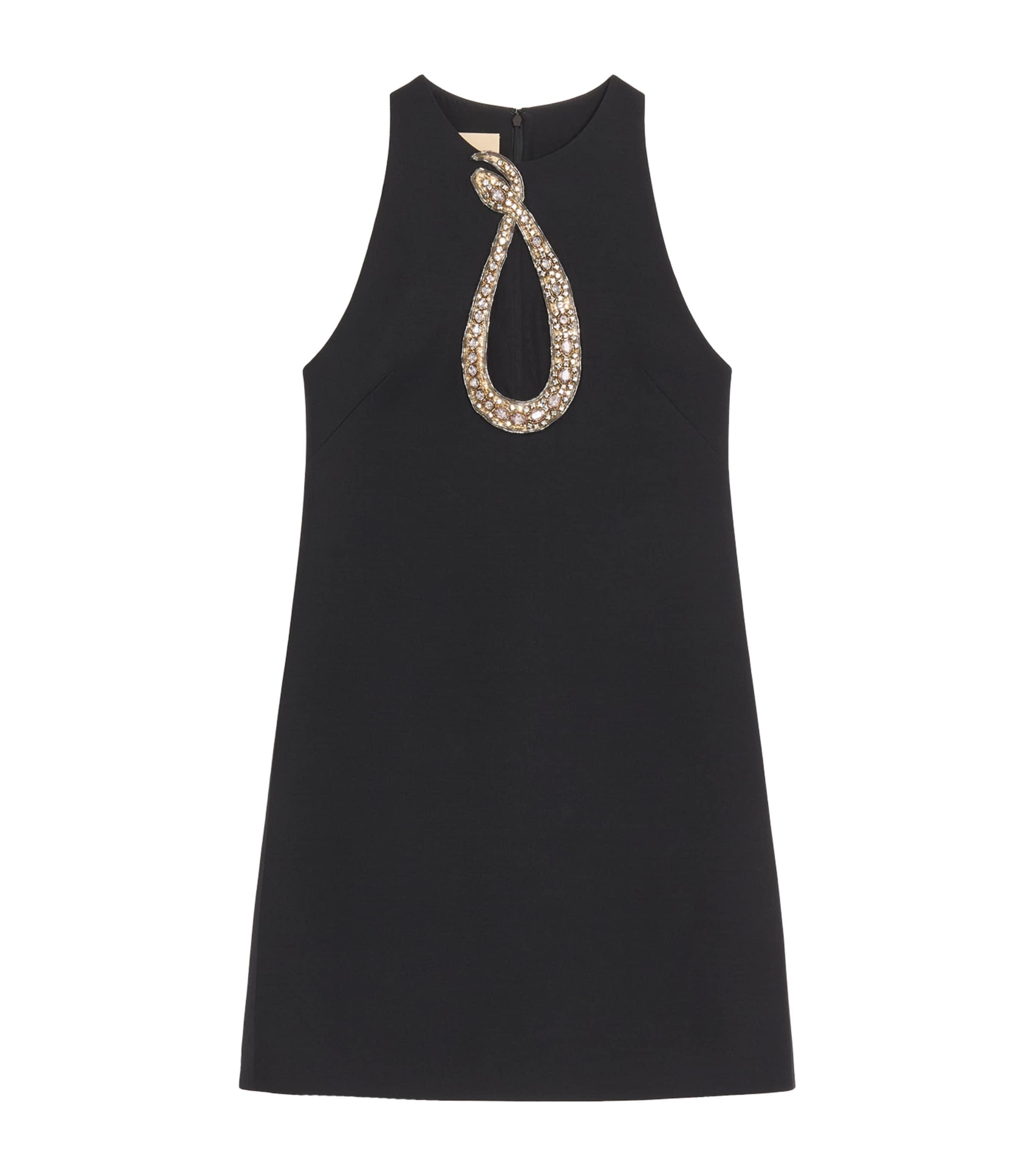 Valentino Embellished Crepe Snake Mini Dress by VALENTINO