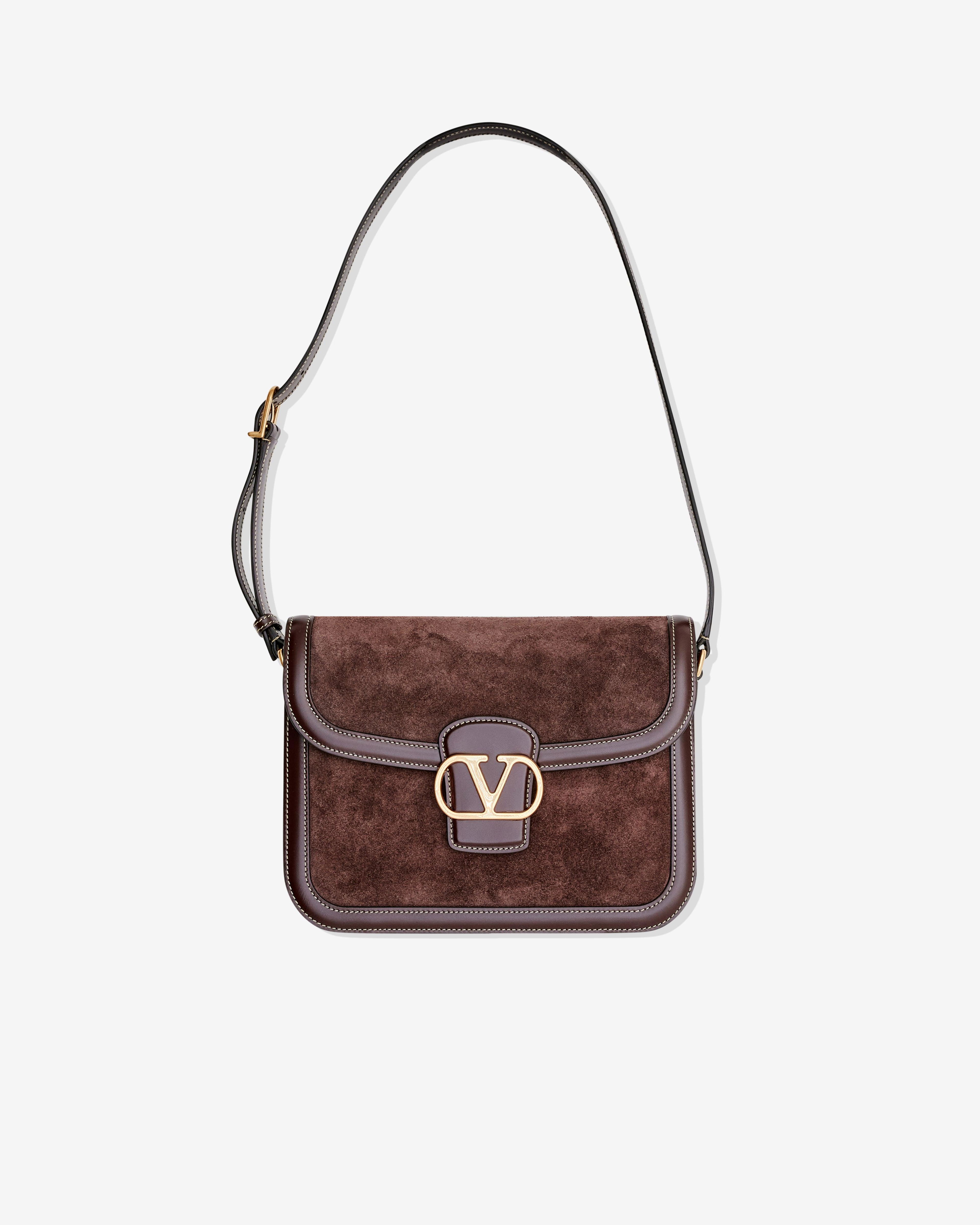 Valentino Garavani - 9TO5 Suede Shoulder Bag - (Brown) by VALENTINO