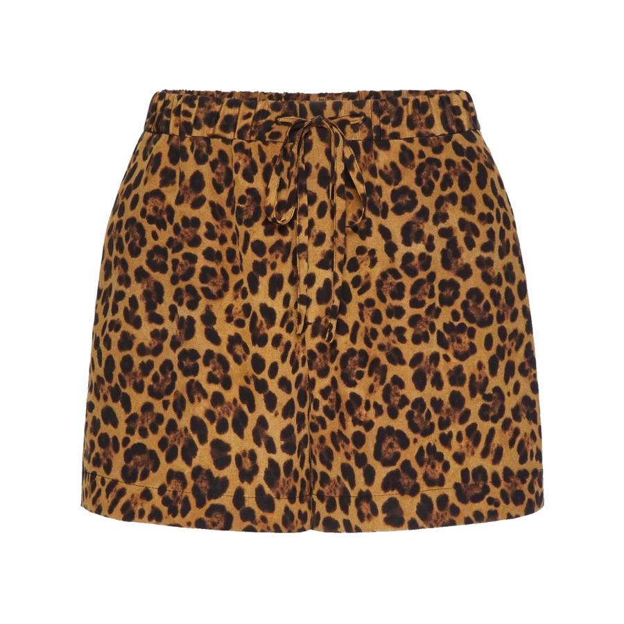 Valentino Garavani Animalier Crepe De Chine Shorts by VALENTINO