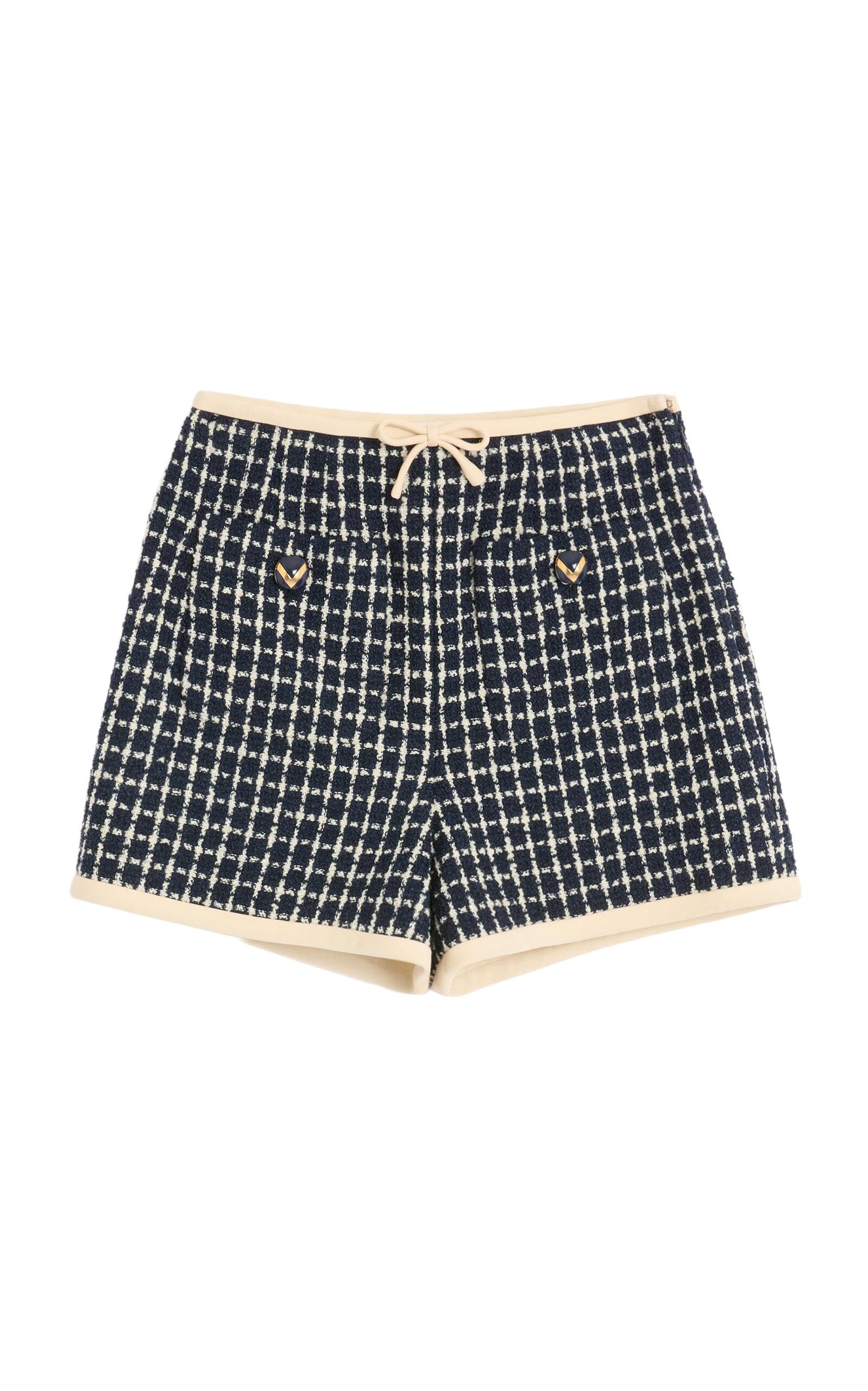 Valentino Garavani Bow-Detailed Virgin-Wool Blend Shorts - Moda Operandi by VALENTINO