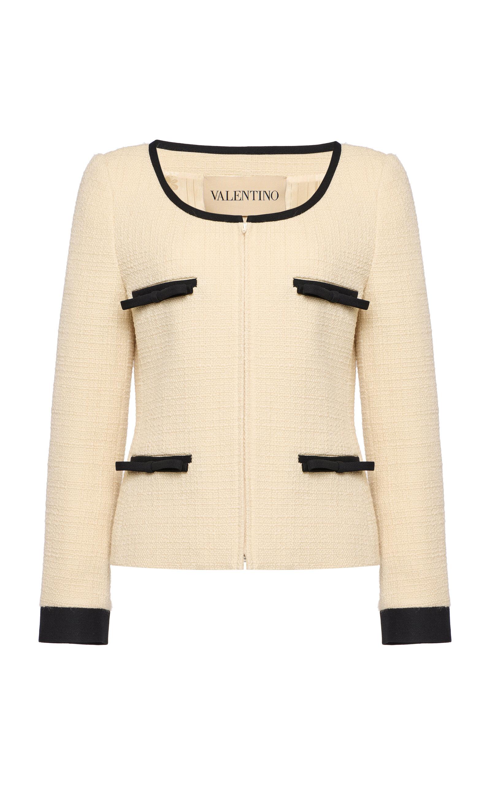 Valentino Garavani Bow-Detailed Wool-Blend Tweed Jacket  - Moda Operandi by VALENTINO