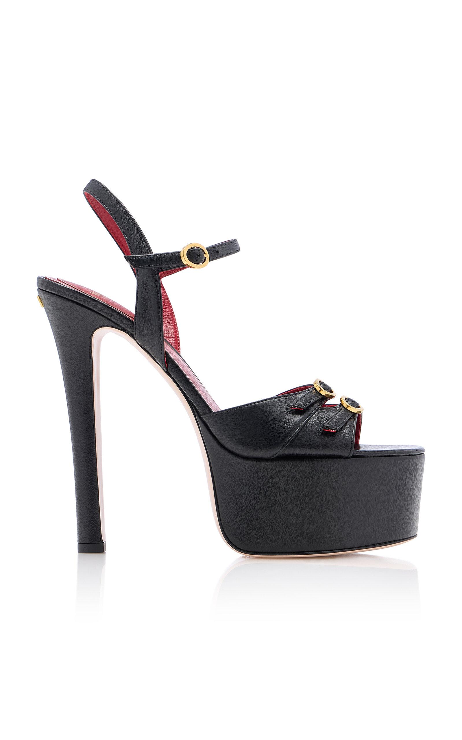 Valentino Garavani Crasher Leather Platform Sandals - Moda Operandi by VALENTINO